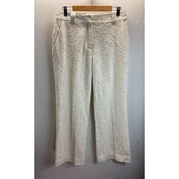 Tove Women's "Fearne Trouser" Straight Leg Dress Pant textured Ivory Size 38‎ - Picture 1 of 10